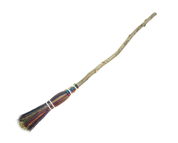 Besom Broom - Rainbow - Handmade, Ceremonial, Broomstick, Witch Broom, Wall Decor,Pagan Wedding Broom