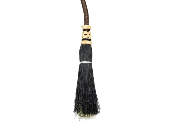 Small Besom Broom - Black - Traditional , Vintage, Handmade Rustic Wall Decor, Witch Broom, Cosplay, Magic, Besom, Round Broom