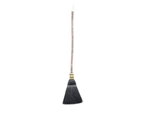 Kids Broom - Black - Small Classic House Broom, Tent Broom, Functional Art, Rustic Wall Decor, Broomstick