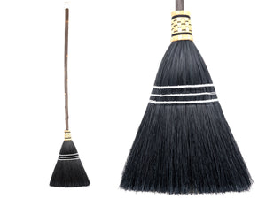 Kitchen Broom - Black - Handmade Broom, Wedding Gift, Housewarming, Vintage Home Decor, Rustic Wall Decor, Natural Folk Art