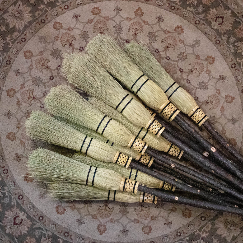 Witch Hazel Natural and Slate Sweeper Broom
