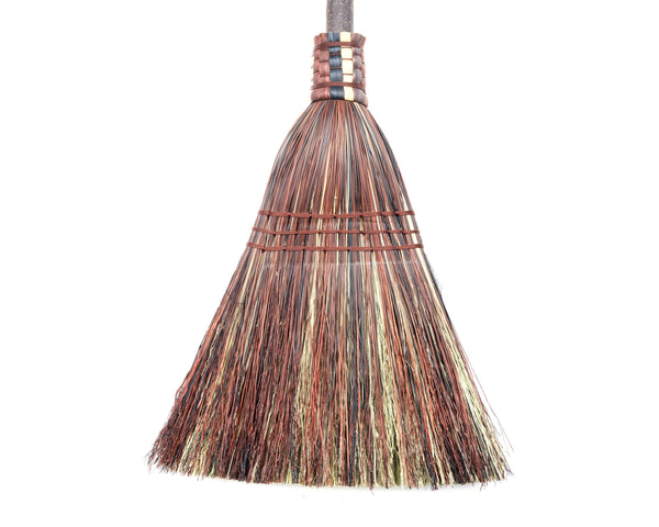 Kitchen Broom - Brown Mixed - Rustic Home Decor, Housewarming Gift, Country Cabin Broom, Folk Art, Backwoods Brooms