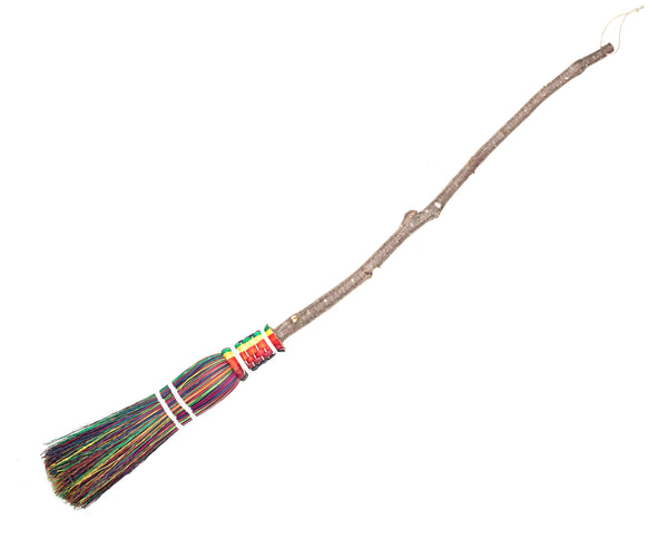 Small Besom Broom - Rainbow - Kids Witch Broom, Besom, Broomstick, Vintage, Rustic Wall Decor, Halloween