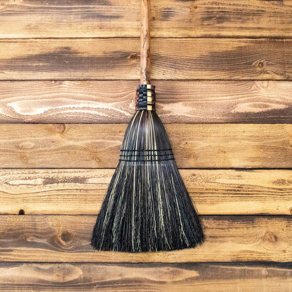 Fractal Burned Kitchen Broom -Llichtenburg, Housewarming Gift, Country Cabin Broom, Folk Art, Backwoods Brooms