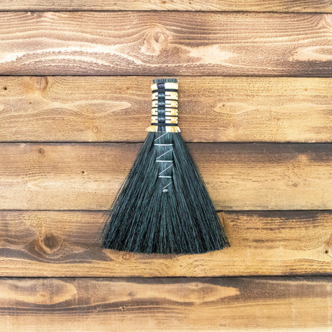 Hawk Tail Whisk Broom - Black - Vintage, Handmade, Natural, Traditional, Rustic, Housewarming gift, Wedding gift, Home Decor