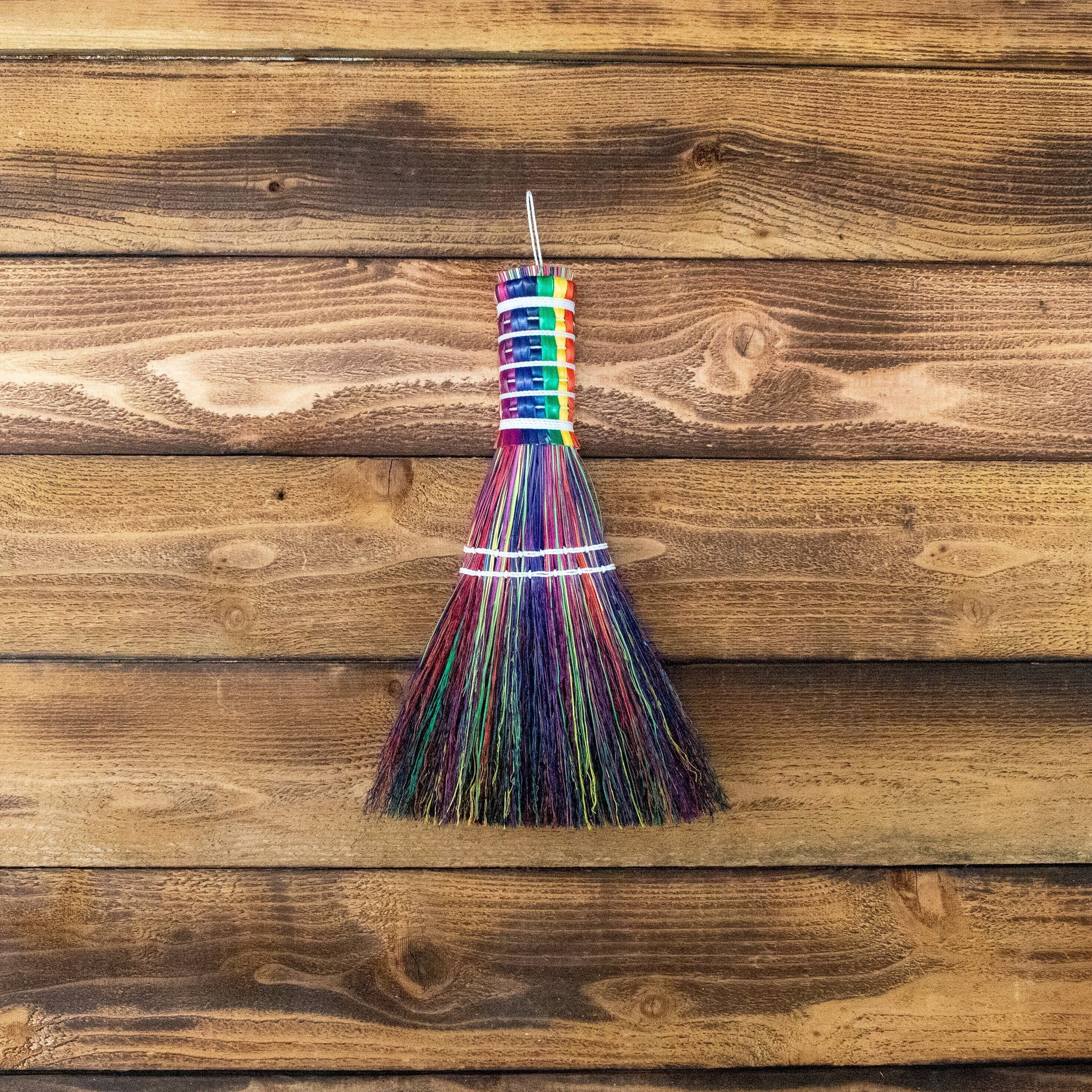 Whisk Broom - Rainbow - Handmade Broom, Vintage, Wall Decor, Hand Broom, Home Decor, Hearth, Natural, Housewarming, Wedding